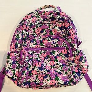 Vera Bradley Essential Large Laptop Backpack Flower Garden